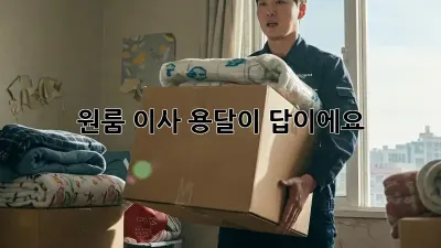 원룸 이사? 용달이 답이에요!